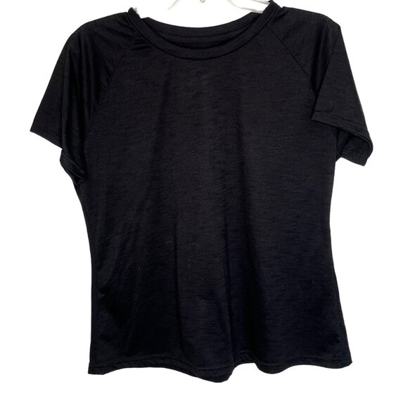 Athletic Works large DriWorks Black Soot Short Sleeve Tee 66b - Picture 1 of 4